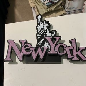 2015 New York Sign with clothes Pin on Back to hang or it can Stand alone